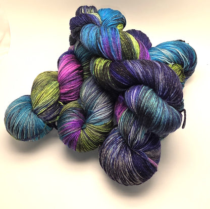 Electrically Charged Particles - Deluxe Sparkle Sock Yarn