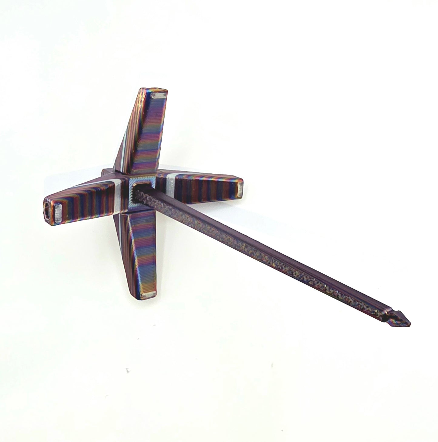 Roaming Wayfinder Med., rainbow oil slick and silver