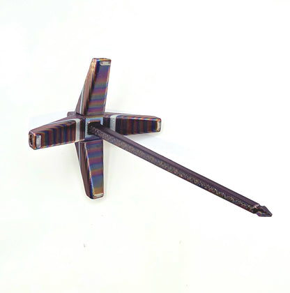 Roaming Wayfinder Med., rainbow oil slick and silver