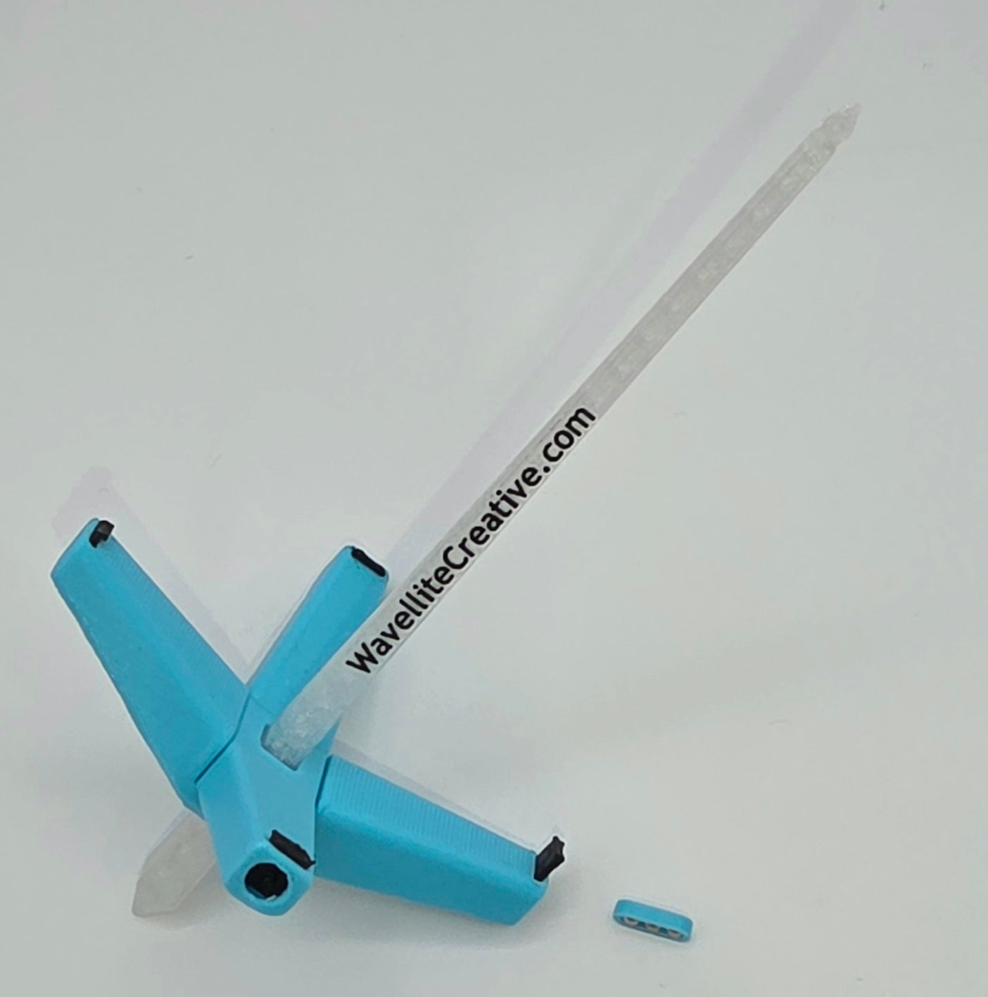 Roaming Wayfinder - Small, light blue on crystal white with black accents