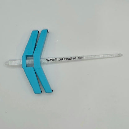 Roaming Wayfinder - Small, light blue on crystal white with black accents