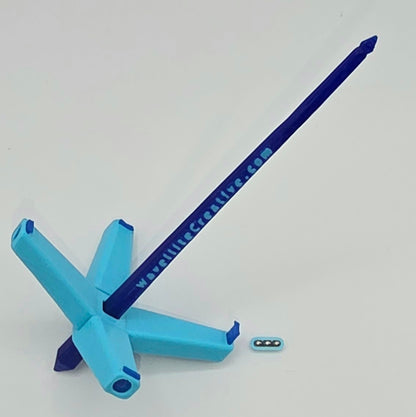 Roaming Wayfinder - Small, light blue on dark blue