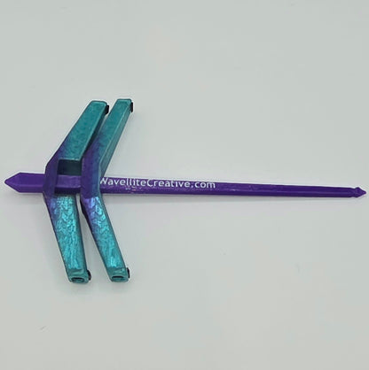 Roaming Wayfinder - Small, teal and purple black and white accents