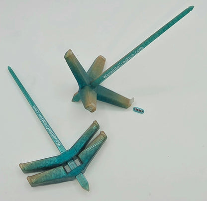Roaming Wayfinder - Small, teal and orange with green accent