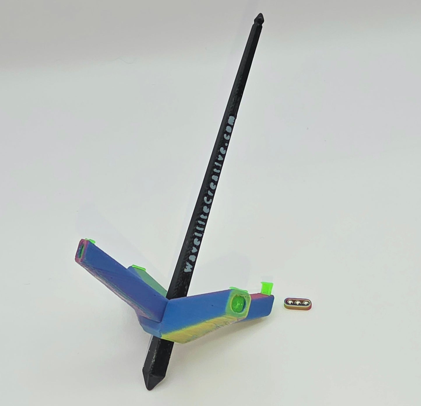 Roaming Wayfinder - Small, spin the rainbow with green accents