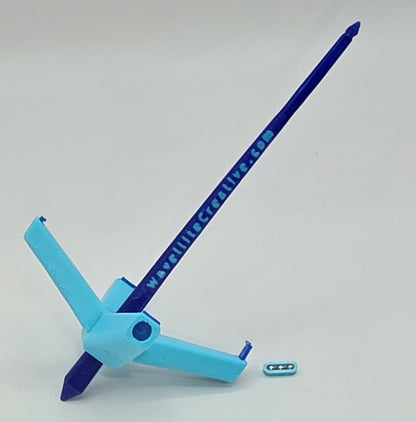 Roaming Wayfinder - Small, light blue on dark blue